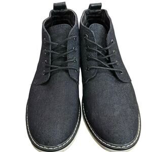 London Fog black lace up mid top ￼